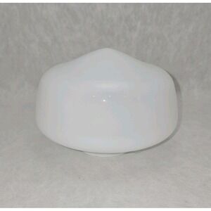 EUC Vintage 6.5" Diameter Thin-Walled White Schoolhouse Glass Light Globe Shade